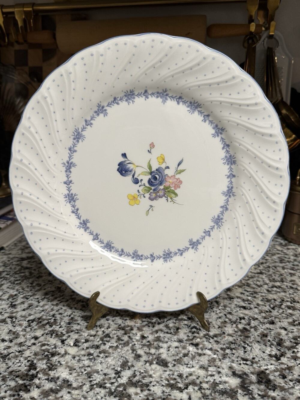Nikko BLUE PEONY: 10 3/4" Dinner Plate, Set Of 2 Perfect Condition